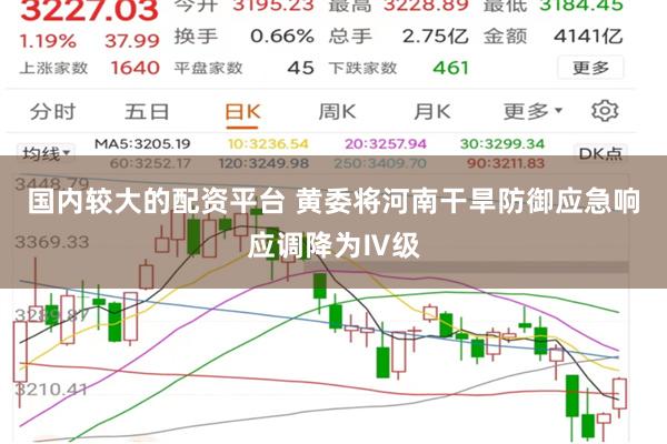 国内较大的配资平台 黄委将河南干旱防御应急响应调降为Ⅳ级