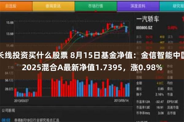 长线投资买什么股票 8月15日基金净值：金信智能中国2025混合A最新净值1.7395，涨0.98%