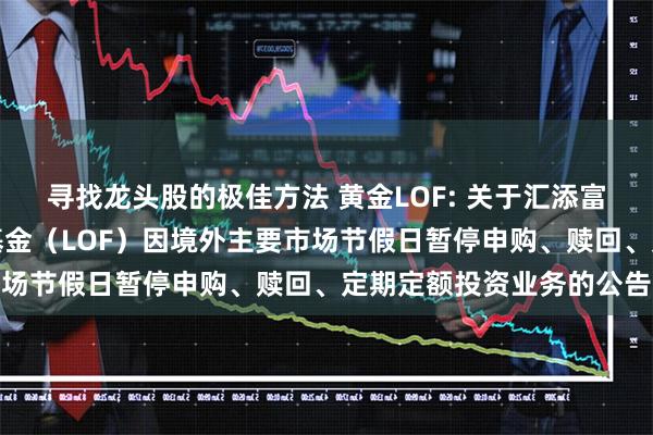 寻找龙头股的极佳方法 黄金LOF: 关于汇添富黄金及贵金属证券投资基金（LOF）因境外主要市场节假日暂停申购、赎回、定期定额投资业务的公告