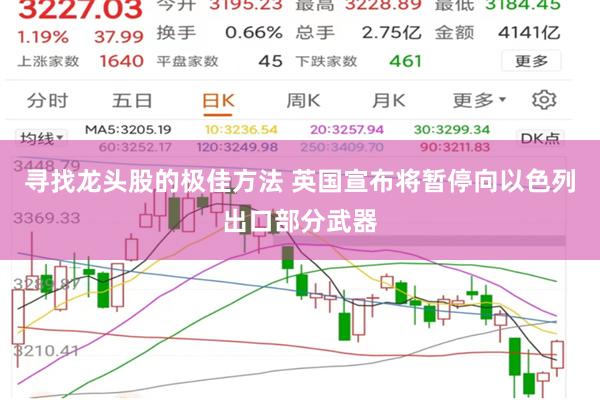 寻找龙头股的极佳方法 英国宣布将暂停向以色列出口部分武器