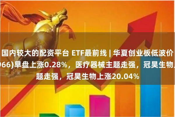 国内较大的配资平台 ETF最前线 | 华夏创业板低波价值ETF(159966)早盘上涨0.28%，医疗器械主题走强，冠昊生物上涨20.04%