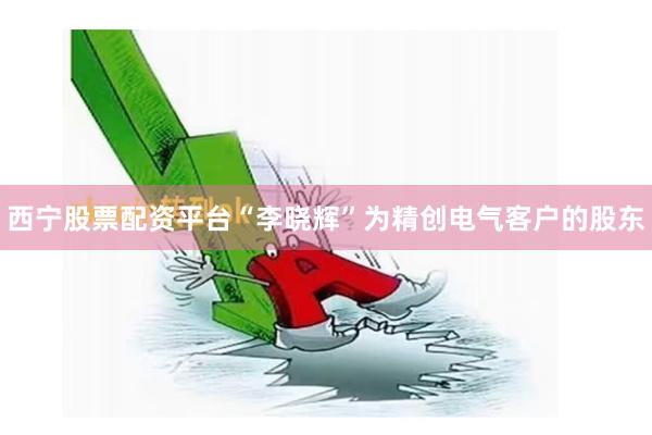 西宁股票配资平台“李晓辉”为精创电气客户的股东